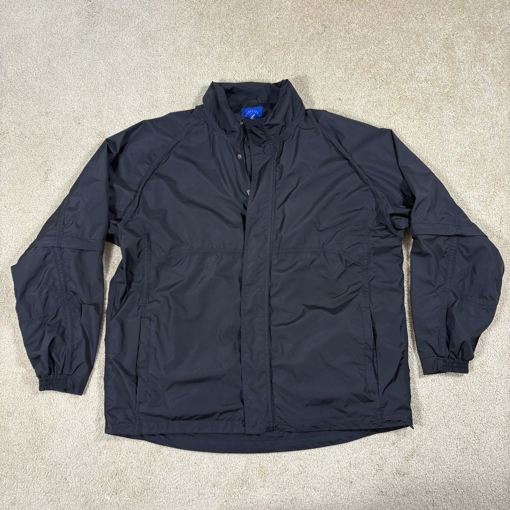 Forrester's Full Zip Convertible Golf Jacket Mens XL Windbreaker Black